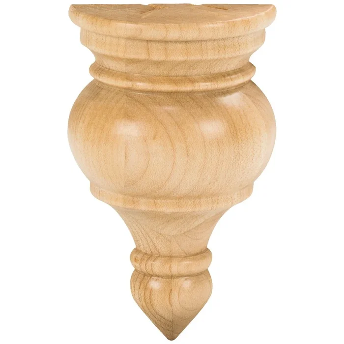 2-3/4 ” W x 1-3/8 ” D x 4-1/2 ” H Oak Transition Finial