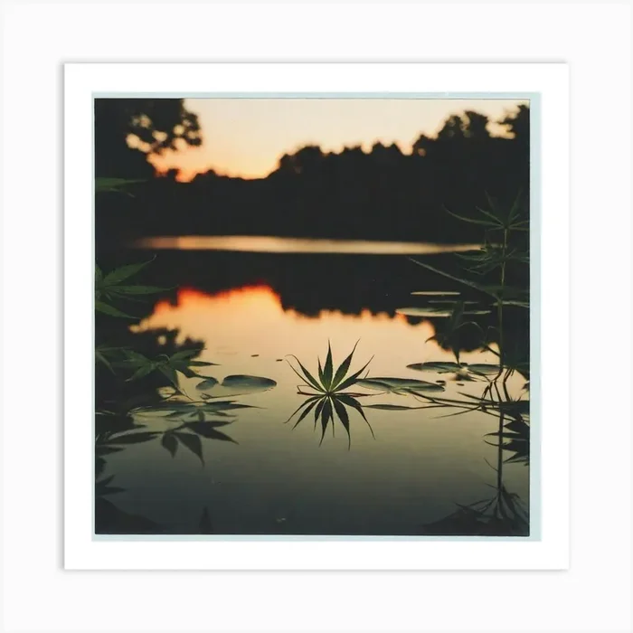 420 Sunset On The Lake Art PrintSH by Smokey Haze