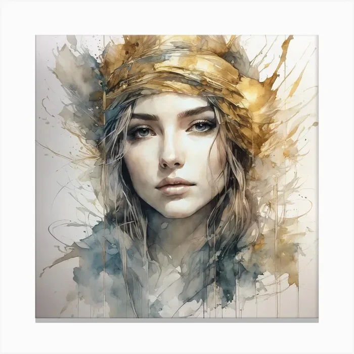 443390 Line Art Watercolor Wash, Ethereal Background, Abs Xl 1024 V1 0 Canvas PrintAB by Art brand