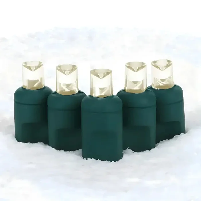 70 5mm Warm White Twinkle LED Christmas Lights, 4 ” Spacing