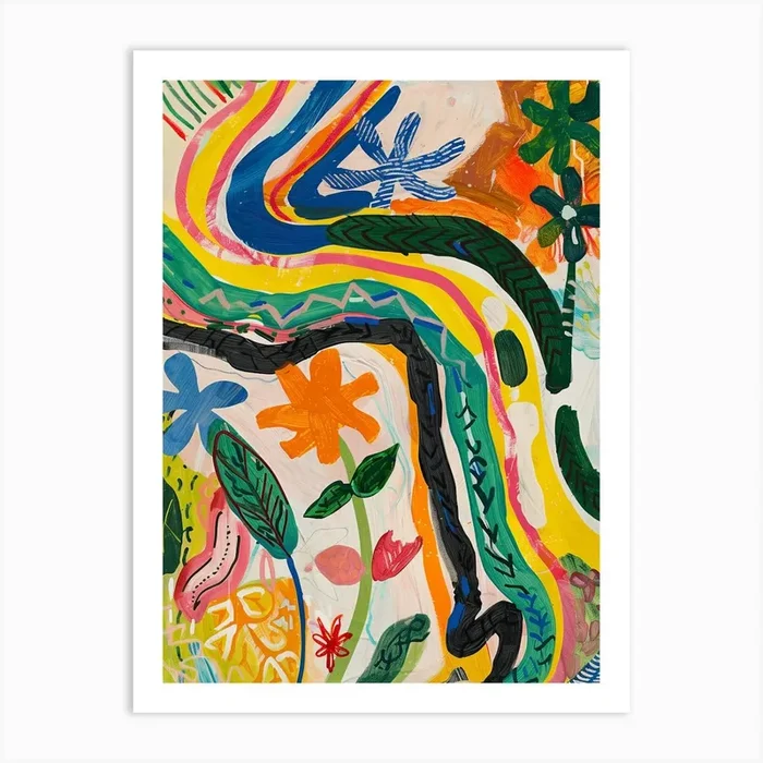 ‘Abstract Flora’ Art Print by DamianLuna