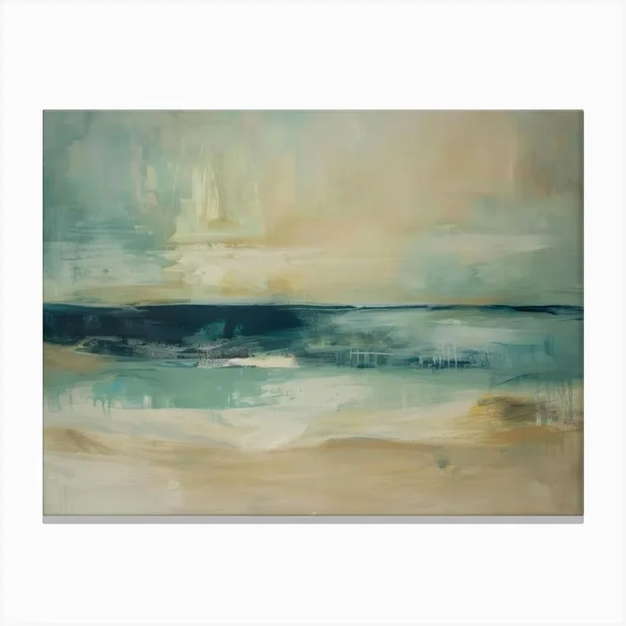 ‘Beach’ 1 Canvas Print by Moving Clouds Art