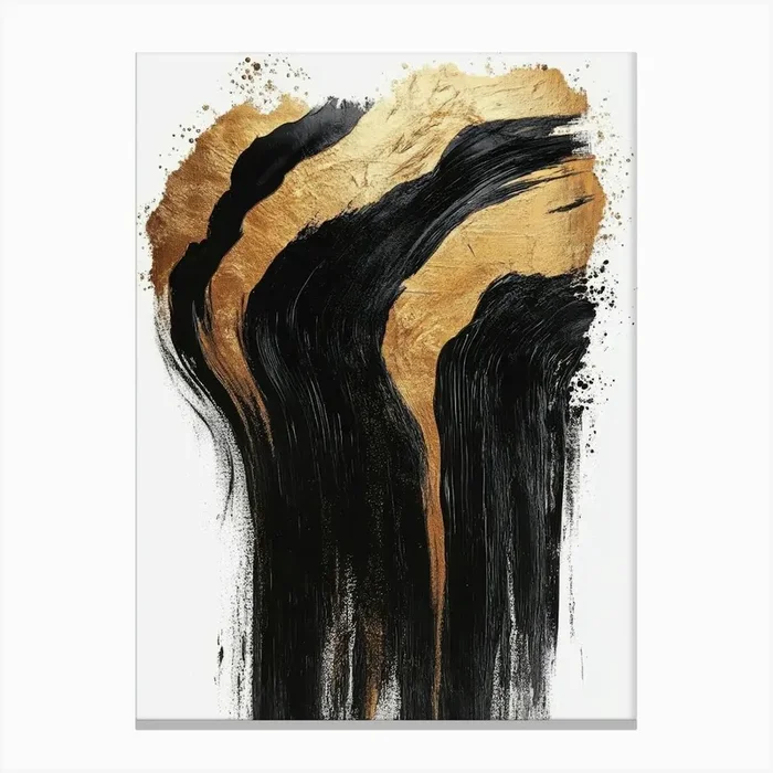 ‘Black And Gold’ Canvas Print by Dedicated Art Shop