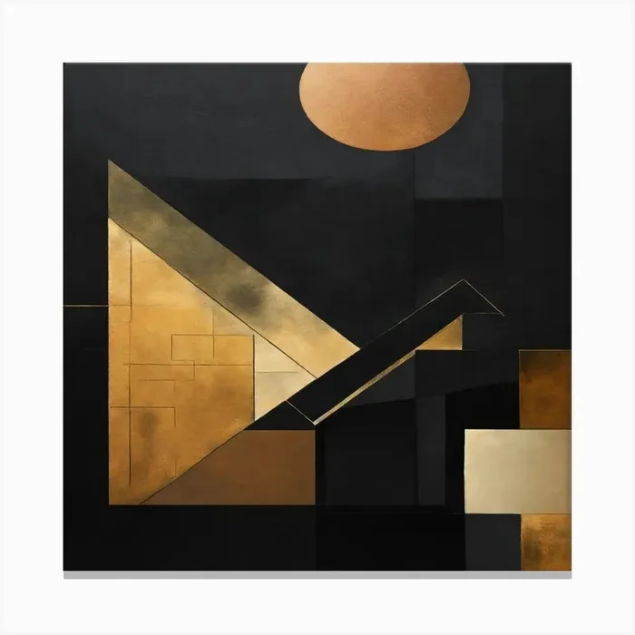 ‘Black And Gold’ Canvas PrintL by leonaedoo