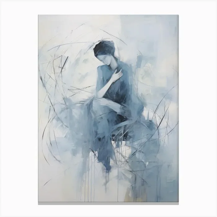 ‘Blue’ 11 Canvas Print by Moving Clouds Art