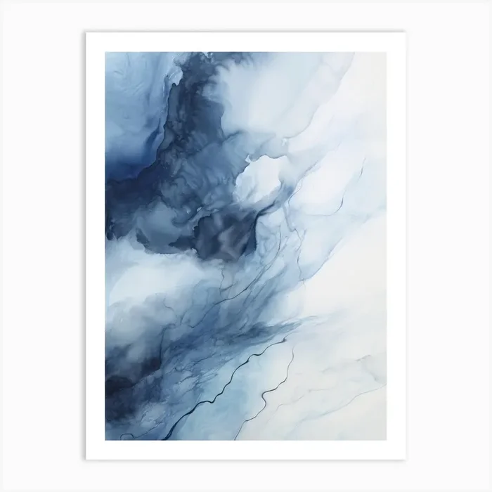 ‘Blue Water’ 2 Art Print by Moving Clouds Art