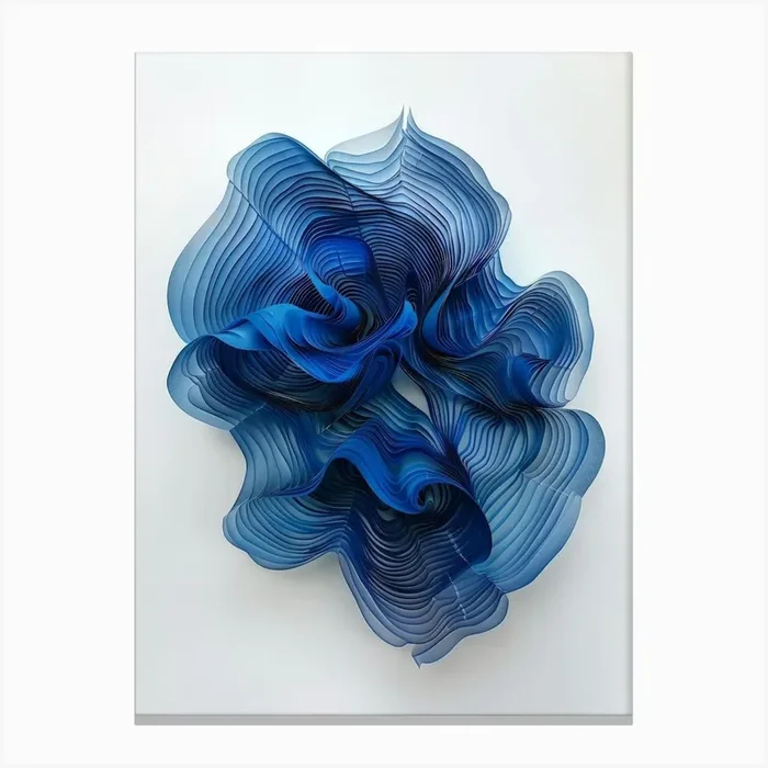 ‘Blue Wave’ 13 Canvas Print by Moving Clouds Art