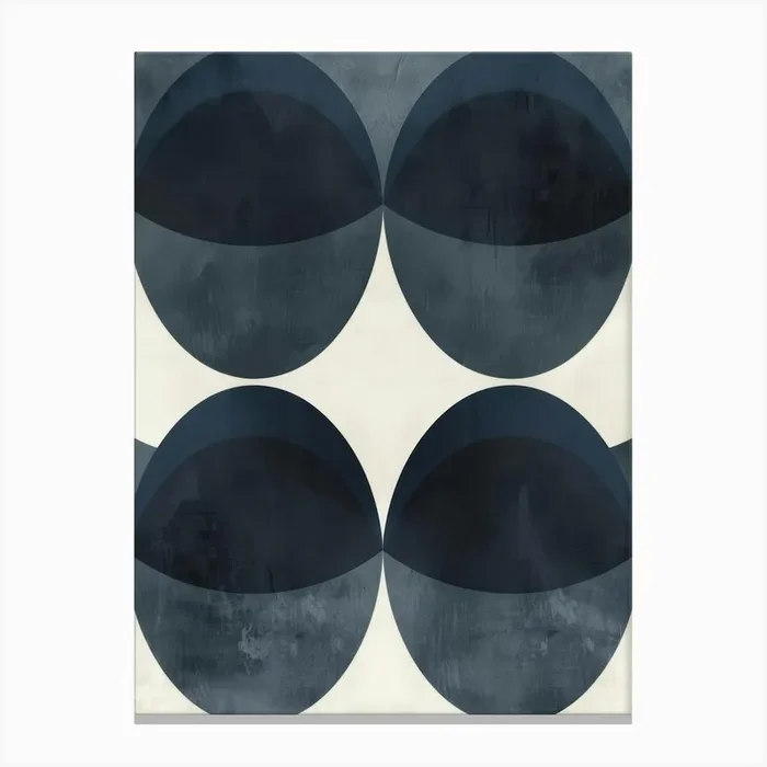 ‘Circles’ 18 Canvas Print by Moving Clouds Art