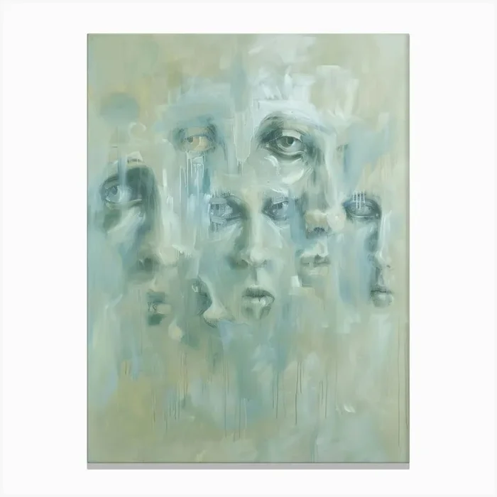 ‘Faces’ 7 Canvas Print by Moving Clouds Art