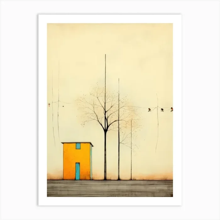 ‘House’ Art Print by Moving Clouds Art