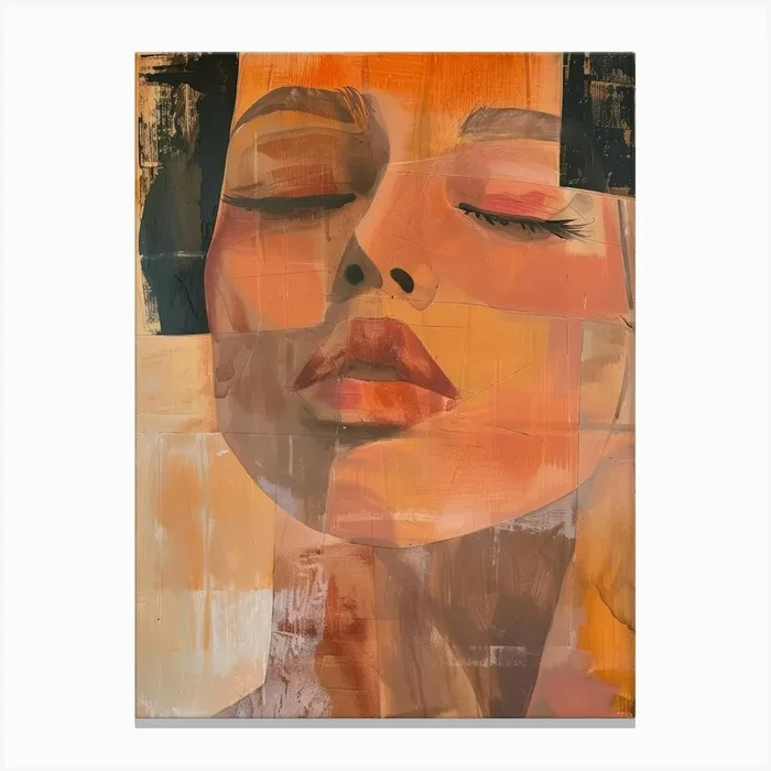 ‘Orange’ 3 Canvas Print by Moving Clouds Art