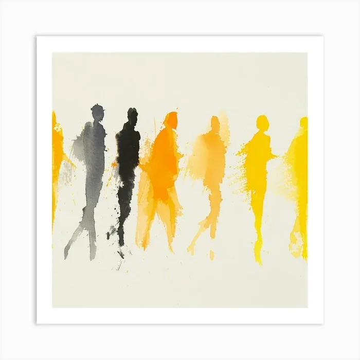 ‘People Walking’ 1 Art Print by ThatWorksMedia