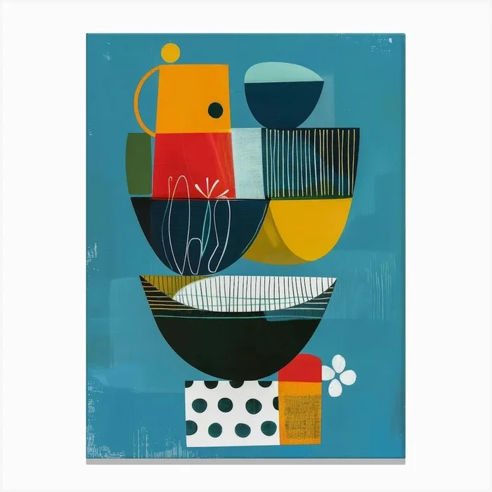 ‘Pots And Pans’ 1 Canvas Print by Moving Clouds Art