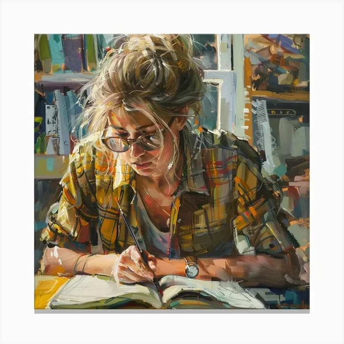 ‘Reading’ Canvas Print by ThatWorksMedia