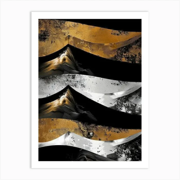 ‘Silver And Gold’ Art Print by Moving Clouds Art