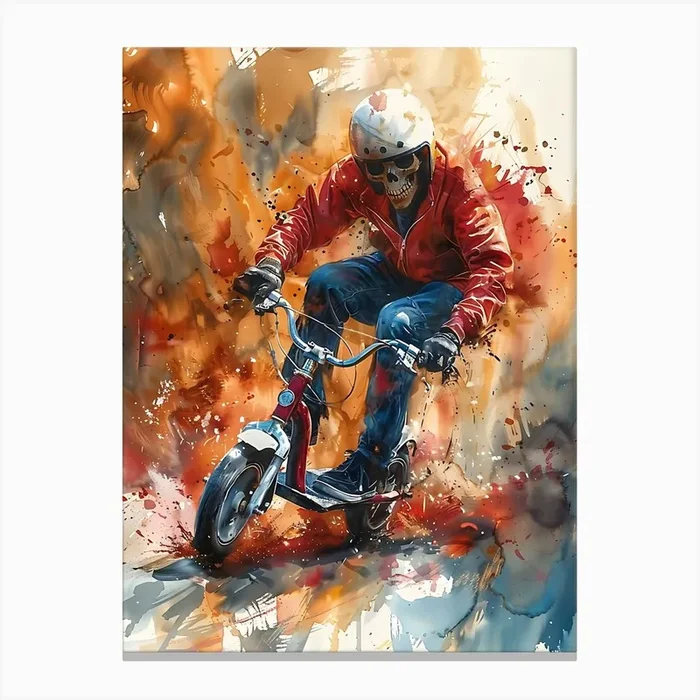 ‘Skateboarder’ Canvas Print by BestArt
