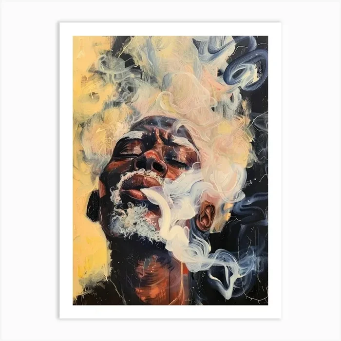 ‘Smoke’ 15 Art Print by Moving Clouds Art
