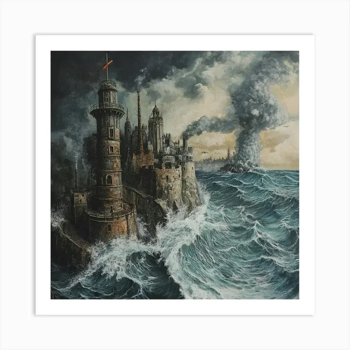 ‘The Castle In The Storm’ Art Print by ThatWorksMedia