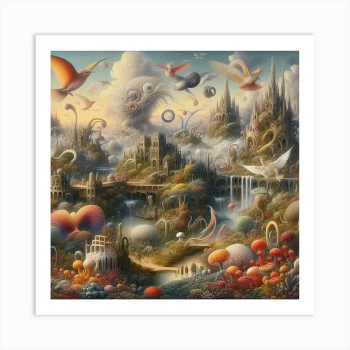 ‘The City Of Birds’ Art Print by neroo