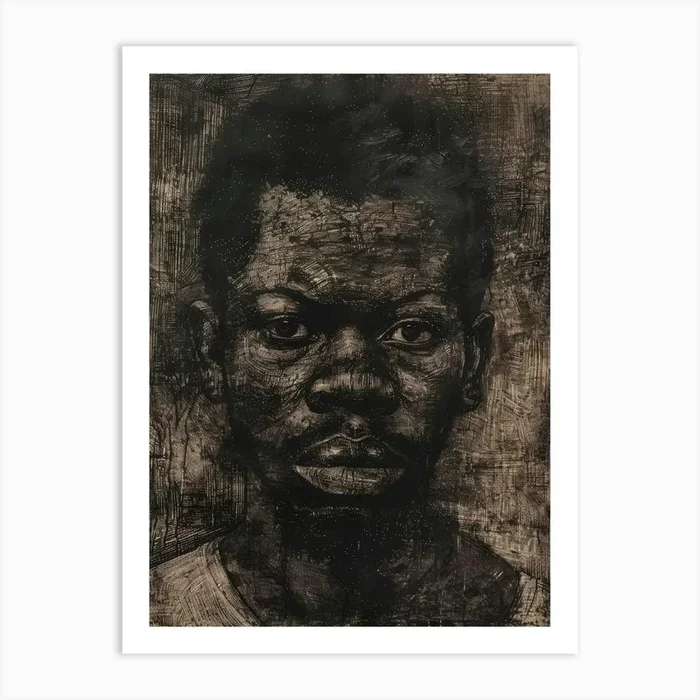 ‘The Face Of A Man’ Art Print by Moving Clouds Art