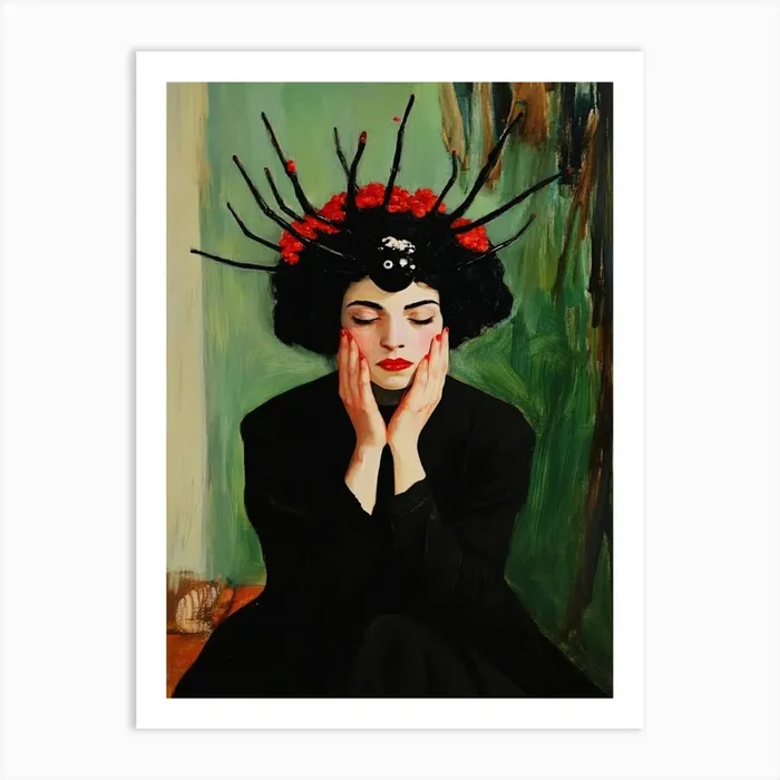 ‘The Woman With Red Hair’ Art Print by ThatWorksMedia