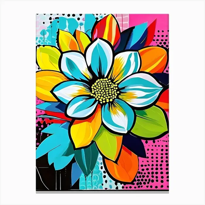 A Burst of Color Canvas Print by Art shop