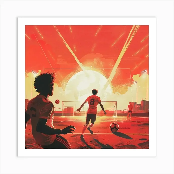 A Football Game Lofi Illustration 1718670653 2 Art Print by ThatWorksMedia