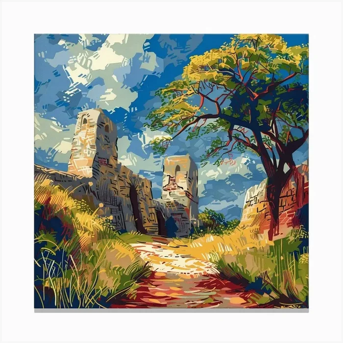 A Great Zimbabwe Ruins In Zimbabwe Castle Canvas Print by ThatWorksMedia