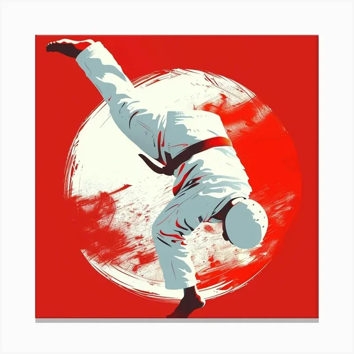 A Judo Throw Vector Design Illustration 1718704959 1 Canvas Print by ThatWorksMedia