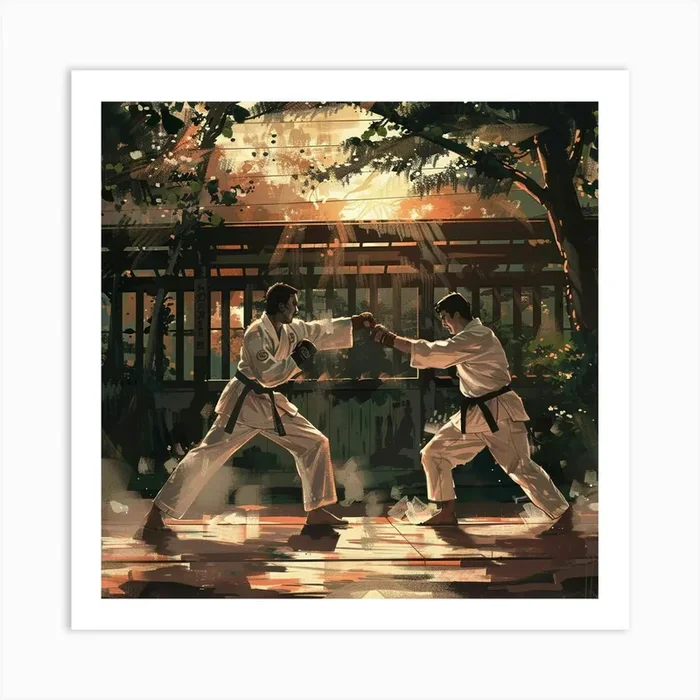 A Karate Sparring Lofi Illustration 1718704070 2 Art Print by ThatWorksMedia