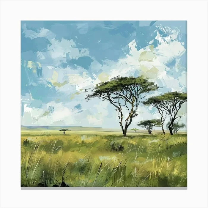 A Serengeti National Park In Tanzania Canvas Print by ThatWorksMedia