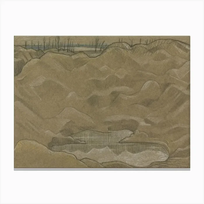 A Shell Crater (1918), Paul Nash Canvas Print by Fy! Classic Art Prints and Posters