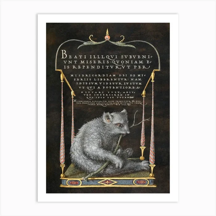 A Sloth From Mira Calligraphiae Monumenta, Joris Hoefnagel Art Print by Fy! Classic Art Prints and Posters