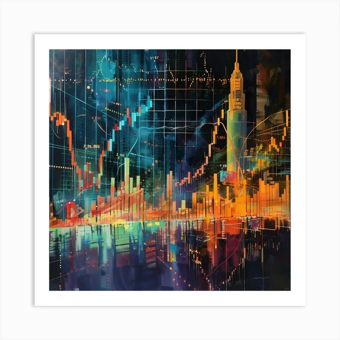 A Stock Market Graph Oil Painting Illustration 1718663945 2 Art Print by ThatWorksMedia