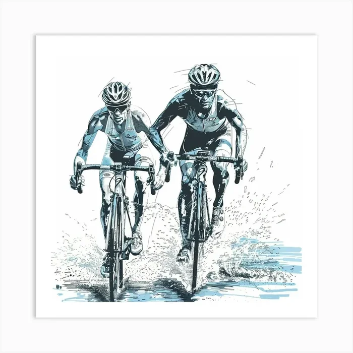A Triathlon Event Hand Drawn Sketch Illustration 1718702200 3 Art Print by ThatWorksMedia