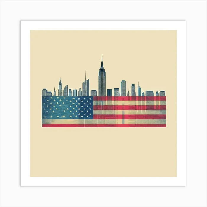 A Usa Minimal Illustration 1719925920 2 Art Print by ThatWorksMedia