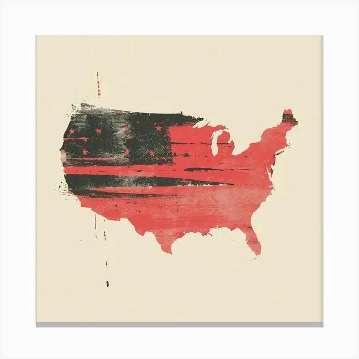 A Usa Minimal Illustration 1720362662 2 Canvas Print by ThatWorksMedia