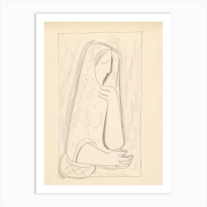 A Woman With A Basket, Mikuláš Galanda Art Print by Fy! Classic Art Prints and Posters