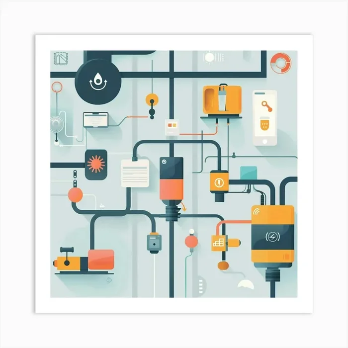 A Workflow Automation Minimal Illustration 1718669203 3 Art Print by ThatWorksMedia
