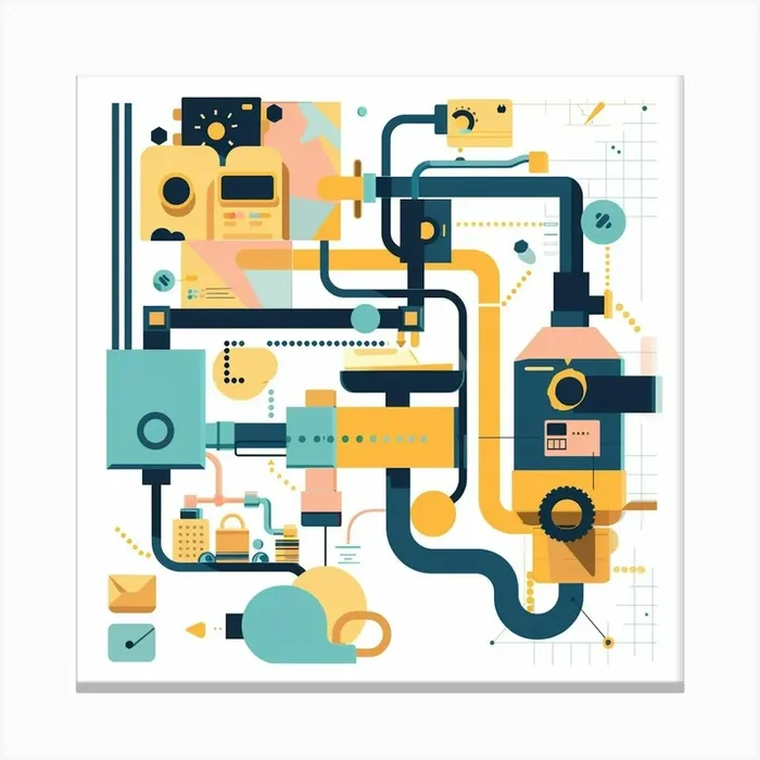 A Workflow Automation Vector Design Illustration 1718669261 1 Canvas Print by ThatWorksMedia