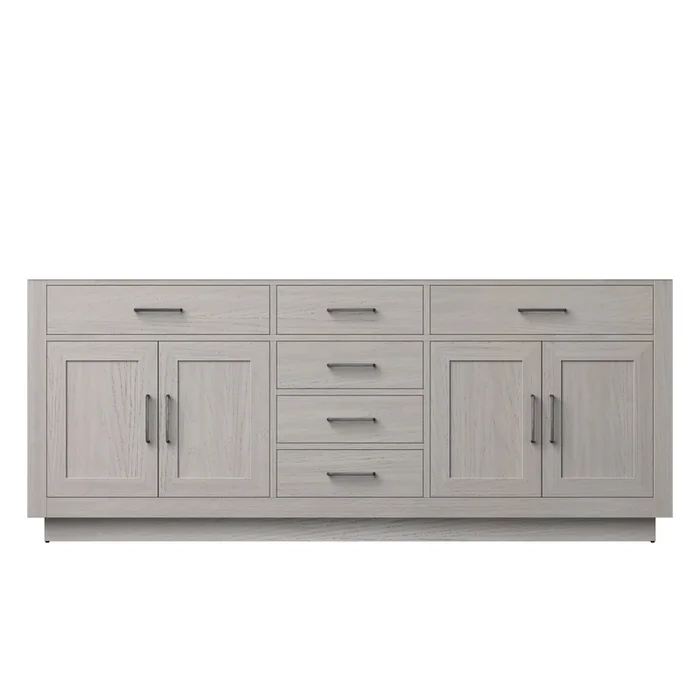 Abbey 80 in W x 22 in D White Oak Double Bath Vanity