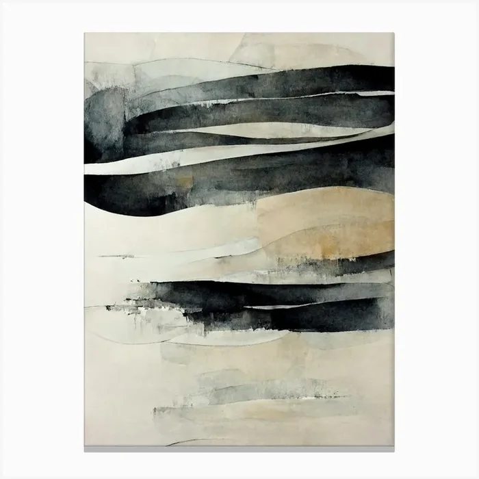 Abstract Art With Strokes Canvas Print by Mambo