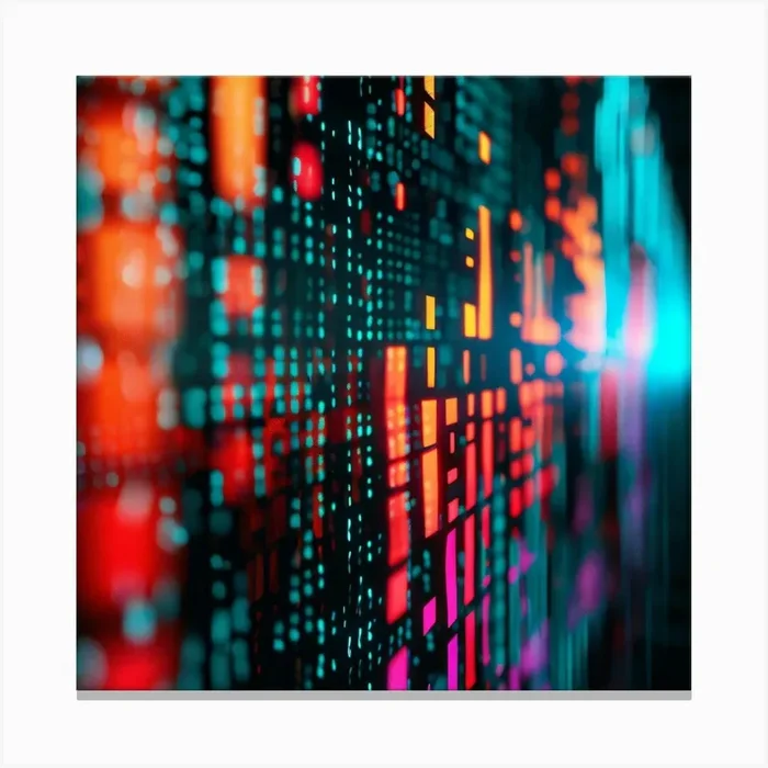 Abstract Background With Colorful Lights Canvas Print by ThatWorksMedia