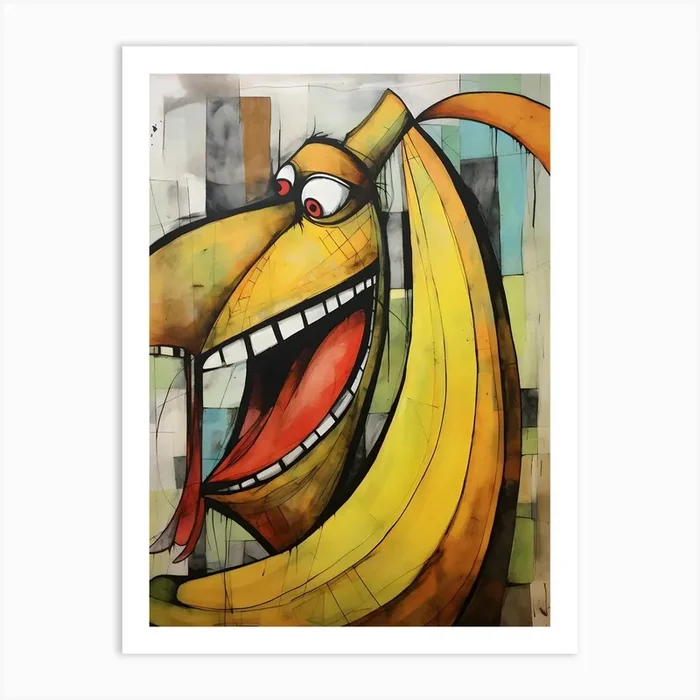 Abstract Banana Art Art Print by Nature Nest Arts