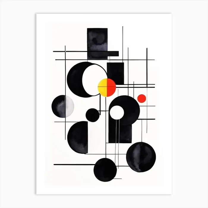 Abstract Black And White Painting Art Print by Lacaim