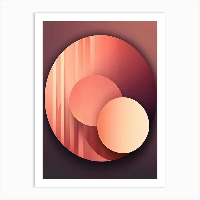 Abstract Circles 3 Art Print by Art shop