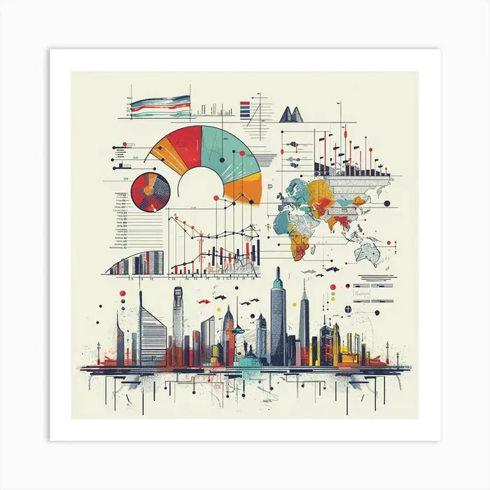 Abstract Cityscape 3 Art Print by ThatWorksMedia