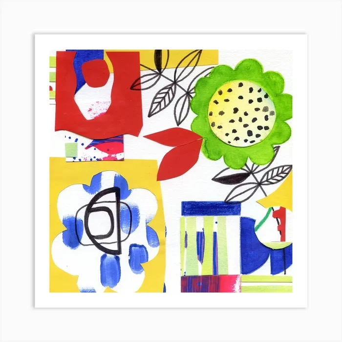 Abstract Collage Art Print by kosarandrea