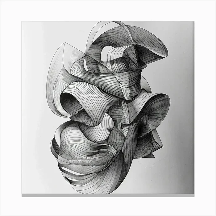 Abstract Drawing 1 Canvas Print by ThatWorksMedia