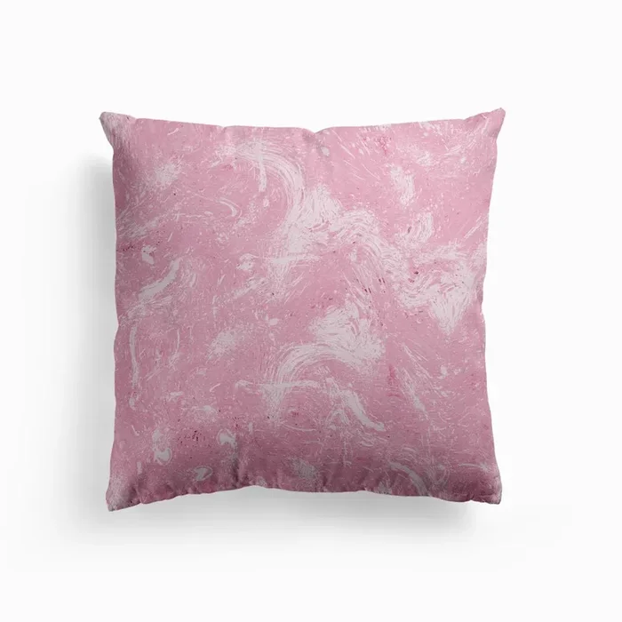 Abstract Dripping Painting Pink Cushion by Ninola Design